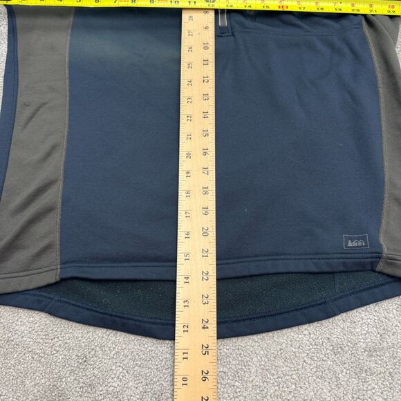 REI Co-Op Fleece 1/4 Zip Jacket Mens Large Blue Gray Outdoor Hiking Trekking - Picture 13 of 16